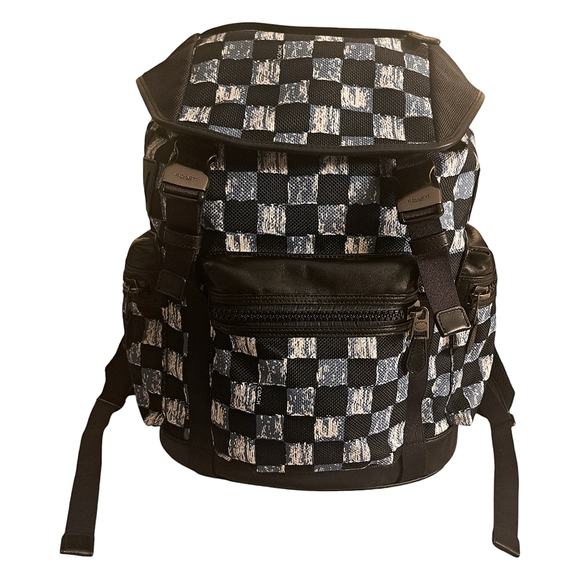 Coach Trek Blue Check Backpack - Picture 1 of 8